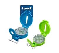 2-Pack Lensatic Compasses Hiking Backpacking Orienteering Compass Navigation - Boy Scout Compass for Kids | Professional Field Compasses for Map Reading - Best Survival Gifts