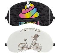 2 Pack Let's Ride a Bicycle Sleep Mask Cover, Eye Mask for Men Women, Breathable Sleeping Eye Masks, Zero Eye Pressure for Sleeping