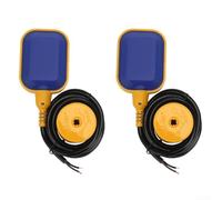 2 Pack Level Float Switch, 2m//4m Automatic Liquid Level | Controller Pump Tank Tower Aquarium Hydroponics, PVC Float Ball Valve Auto Fill and Drain Control System