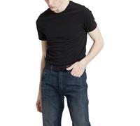 Levi's Men's Slim 2-pack Crewneck Tee, Black + Black, XS
