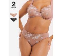 2 Pack Libby Briefs Black/Almond 26