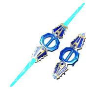 2 Pack Light Sabers for Kids - 42" Rotating Toy | Flash Duel | 360° Spin Double-Edged Toy with 7-Color LED Lights & hit-Sensitive Sound Effects