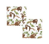 2 Pack Light Switch Cover Plate 2 Gang Toggle Switch Covers Decorative Wall Plates 4.5 x 4.5 in, New Apartment Essentials Home Decor Housewarming Gift - Brown Sloth