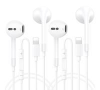 2-Pack Lightning Headphone [MFi Certified] in Ear Headphones for iPhone Stereo Noise Earphones Built-in Microphone & Volume Control Compatible with iPhone 14/13/12 /11/SE/XR/XS/X/8/7/iPad Pro/All iOS