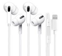 2 Pack Lightning Headphones 【Apple MFi Certified】 Wired Earphones iPhone Headphones In-Ear Earbuds Noise Isolating Built-in Microphone & Volume Control Compatible with iPhone 14/13/SE/12/11/XR/8/7/XS