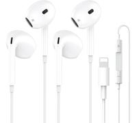 2-Pack Lightning Headphones, [MFi Certified] iPhone Headphones Wired Built-in Microphone and Noise Cancellation Volume Control, Wired Earphones Compatible with iPhone 14/14 Pro/13/12/11/XR/XS/X/8/7/SE