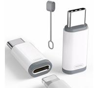 2 Pack Lightning to USB C Adapter for iPhone 15/16/16 Pro Max/Plus,Samsung S24,Support Charging & Data Transfer,Type C Charger Connector Cable,Lightning Female to USB C Male Adapter,Not for Audio