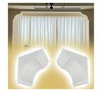 2 Pack Lightweight Pre Cut Wall Molding Kit Arch Easy DIY Installation White, Paintable Interior Door Arch Trim for Any Opening, Add Modern Corners(30x30x23cm)