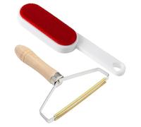 2 Pack Lint Shavers, Includes Carpet Scraper Tool and Magic Lint Brush for Quick and Easy Carpet Hair and Fuzz Removal, Reusable Pet Hair Remover Tool and Carpet Cleaner Brush