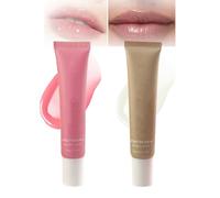 2-Pack Lip Balm Set, Pink Glow And Vanilla, Moisturising Lip Care Gloss Duo | Smooth lightweight texture glides over lips with a fresh glossy finish, ideal for daily care, quick touch-ups and travel use.