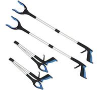 2 Pack Litter Pickers,32 Inch Lightweight Grabber Reacher Tool for Elderly, Extra Long Handy Trash Picker Upper Claw Grabber (New Blue)