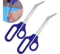 2 PACK Long Handle Toenail Clippers Scissors for Seniors,Toe Nail Cuticle Scissors Clippers Toenail Cutter
