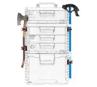 2 Pack Long Handle Tool Holder Compatible with ToughBuilt StackTech Tool Box, Quick-Release Clamp Mount for Axe, Shovel, Extension Pole & Conduit Bender