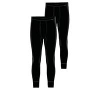 2-pack long johns with fly Day Classic by Ammann | Fine Rib Cotton| M-2XL, Black