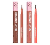 2 Pack Long Lasting & Waterproof Lip Liner Pencil Set,Matte Lip Crayon & Stain Pen,Smudge-Resistant Lips Kit to Define and Shape Lips,#2+#7