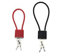 2 Pack Long Shackle Padlocks Steel Rope with 3 Keys Heavy Duty Flexible Cable Outdoor Padlock for Bicycle Gym Locker Suitcase Gate Wheelie Bin