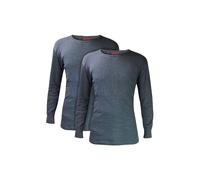 HEAT HOLDERS - 2 Pack Mens Winter Thermal Underwear Long Sleeve Top | Soft Warm Cotton Rich Top (XXL, Charcoal)