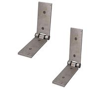 2 Pack Long Weld-on Butt Hinge Heavy Duty with Bushes 240x50mm Industrial