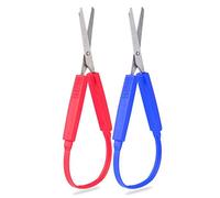 2-Pack Loop Grip Scissors - Self-Opening, Adaptive Cutting for Children & Adults, Special Needs, Paper Work, Sewing, Art & Craft