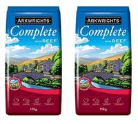(2 Pack) Lothian Stores UK Arkwrights Complete with Beef 15kg (30kg Total) - Dry Dog Food