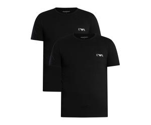 2 Pack Lounge Badge Fitted T-Shirt Black/Black L