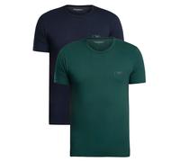 Man's Bold Monogram 2-Pack Crew Neck T-Shirt Blue L Fitted FIT