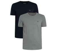 2 Pack Lounge Crew T-Shirt Grey/Blue L