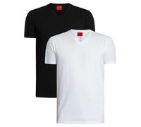 HUGO Mens V Two V-Neck T-Shirts in Stretch Jersey