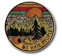 2 Pack Love Camping I Hate People Funny Camping Sticker Vinyl Decal Wall Laptop Window Car Bumper Sticker 4 in |PS105|