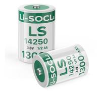 2 Pack LS14250 3.6V 1/2AA 1300mAh Lithium ER14250 Battery for SAFT Water Meter Electricity Generic Battery, Non-Rechargeable