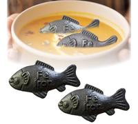 2 Pack Lucky Irons Fish for Cooking, Iron Fish for Iron Deficiency,Natural Irons Supplement for Daily Use, Ideal for Camping and Gift Giving, Effective and Safe Cooking Tool