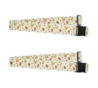 2 Pack Luggage Belt Strap Cute Squirrel Acorn Autumn White forests Portable Adjustable Bag Packing Strap for Suitcase/Carry On Bag Travel Accessories etiquetas para maletas