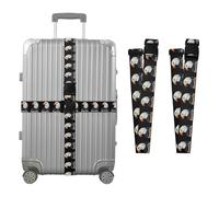 2 Pack Luggage Belt Strap National Memorial Day Portable Adjustable Suitcase Strap for Travel and Carry On Suitcases