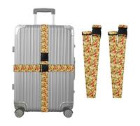 2 Pack Luggage Belt Strap National Memorial Day Red Crested Bird Portable Adjustable Suitcase Strap for Travel and Carry On Suitcases