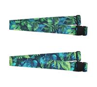 2 Pack Luggage Belt Strap Toledo Blue and Borneo Green Dual Color Heavy Duty Adjustable Suitcase Strap for Sea Trips, Casual Trips, Daily Use accesorios para maletas