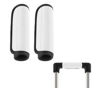2 Pack Luggage Handle Wraps for Suitcase Bright Color Luggage Handle Covers Suitcase Tags identifiers Travel Accessories for Airplane/Flying (White)