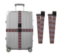 2 Pack Luggage Strap Fireworks 4th of July Men Sasquatch USA Flag Us Heavy Duty Adjustable Suitcase Belts Travel Accessories for Safety & Convenience