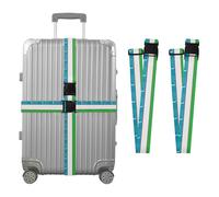 2 Pack Luggage Strap Flag of Uzbekistan Heavy Duty Adjustable Luggages Buckle Belt for Travel and Carry On Suitcases