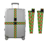 2 Pack Luggage Strap National Flag of Dominica Portable Adjustable Luggage Identifiers for Women Men Travel School Business Trips