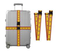 2 Pack Luggage Strap National Flag of Spain Heavy Duty Adjustable Travel Belt for Suitcase/Carry On Bag Travel Accessories
