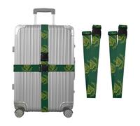 2 Pack Luggage Straps Erin Go Bragh Flag Ireland Green Heavy Duty Adjustable Luggages Buckle Belt for Travel and Carry On Suitcases cintas para maletas de viaje