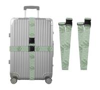 2 Pack Luggage Straps Finland Lily of The Valley William Morris Pattern Heavy Duty Adjustable Suitcase Strap for Creative Travel Accessory etiquetas para maletas de viaje