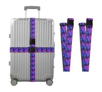 2 Pack Luggage Straps Firework USA Flag 4th July Celebration Independence Day Portable Adjustable Travel Packing Straps for Women Men Travel School Business Trips
