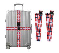 2 Pack Luggage Straps Flag of Svalbard and Jan Mayen Portable Adjustable Travel Bag Belts for Suitcase/Carry On Bag Travel Accessories