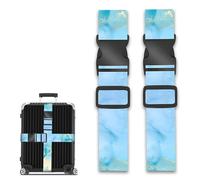 2 Pack Luggage Straps for Suitcase, Adjustable Suitcase Fastening Belt with Secure Buckle, Travel Packing Personalised Belt Accessories for Protecting Luggages (Blue)