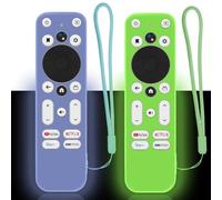 2 Pack Luminous Remote Cover Compatible with Onn Android TV 4K UHD Stick TV Box 100024646 100026240 Remote Controller, Lightweight Anti-Slip Skin-Friendly Silicone Skin Sleeve