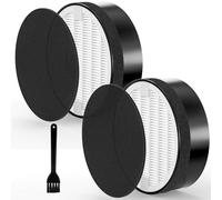 2 Pack LV-H132 Replacement Filter for LEVOIT LV-H132 Air Purifier, 2 Nylon Pre-Filter, 2 Efficient HEPA Filter & Activated Carbon Filter, 3-in-1 Filtration System, Replaces Part LV-H132-RF