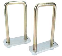 2 Pack M10 50mm x 130mm U-Bolt N-Bolt with Plates & Nuts HIGH TENSILE