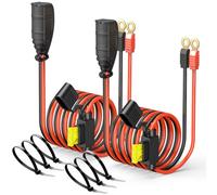 2 Pack M6 24inch Wires Harness Compatible with NO-CO GC002 X-Connect, Genius Smart Battery Chargers Extension Eyelet Terminal Accessory