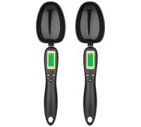 2 Pack-Mafiti Digital Measuring Spoon, Weighing Spoon Scale 500g / 0.1g High Precision with LCD Screen Display (Black)